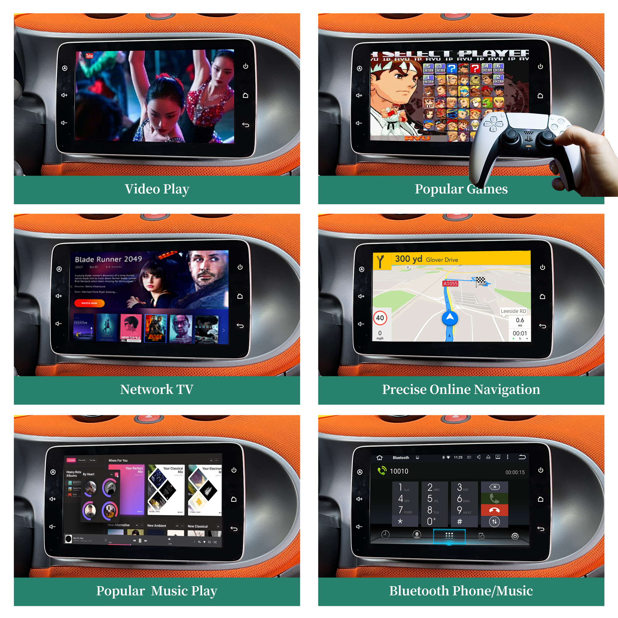 HL-8029 Smart Car Radio Replacement Smart Fortwo Forfour 453 Video