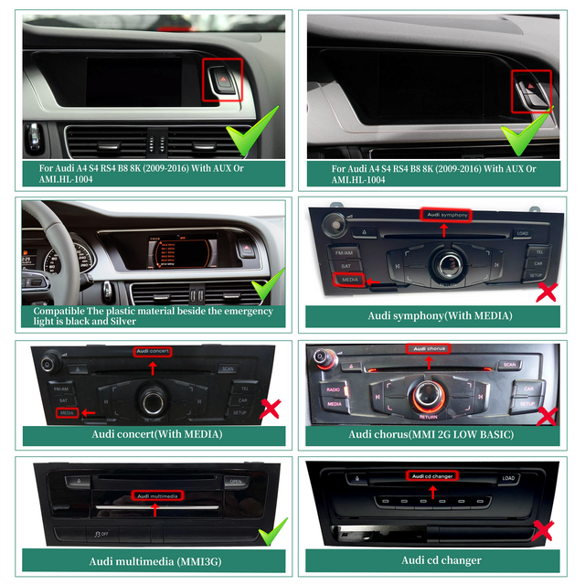 10.25 inch Touch Screen Upgrade Install for Audi A4 S4 B8 A5 S5 8T MMI 3G Wireless Apple Car Play Android Auto iPhone Mirror Full Screen Android 13 Apps Netflix Spotify Prime Video Reddit Twitch Games