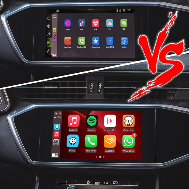 CarPlay Wireless Adapter for Audi A6 S6 RS6 C8 C9 Android Auto iPhone Screen Mirroring Full Screen to 10.1 inch Car Screen,Android 13 Navigation Netflix Spotify Prime Video Reddit Twitch Waze Games 