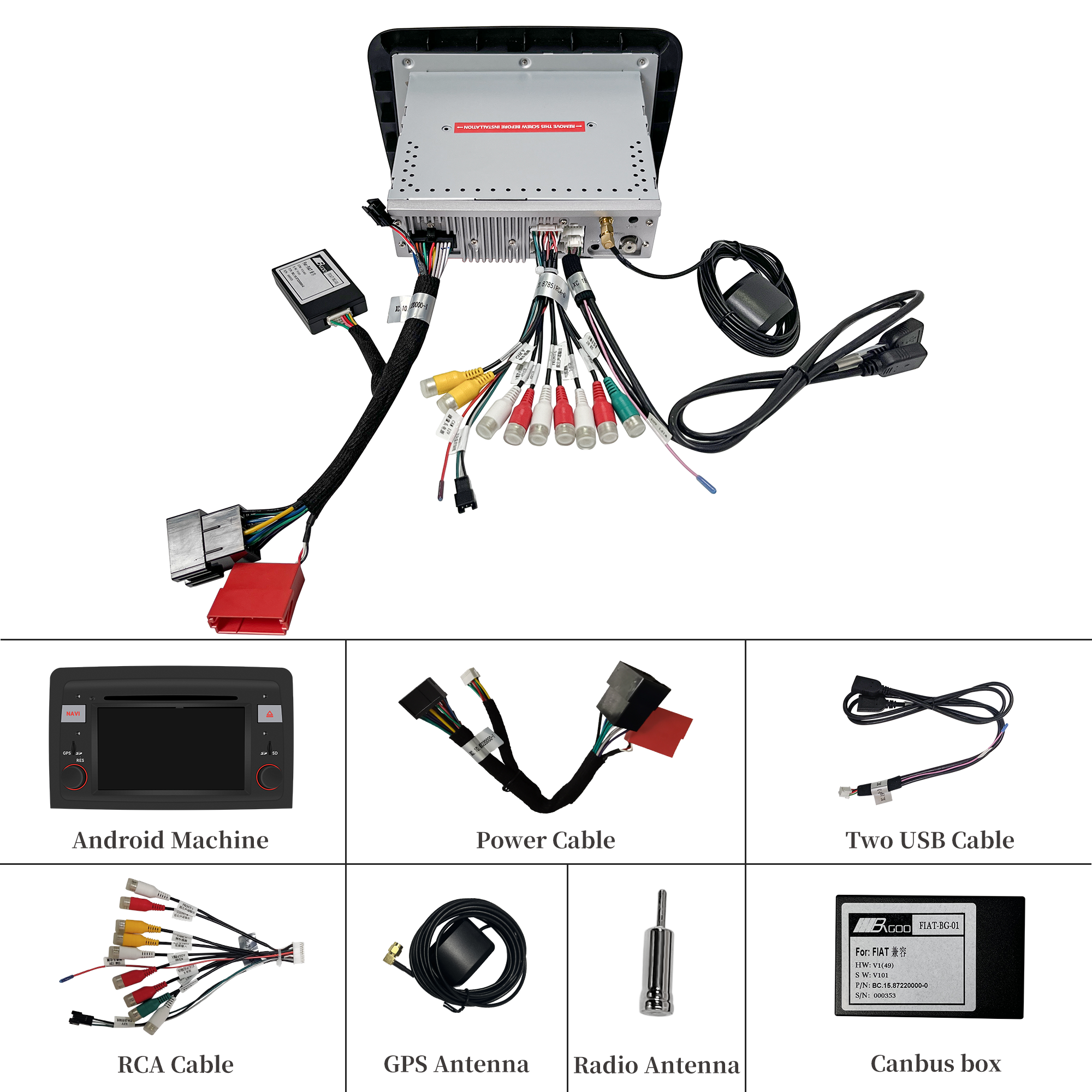 Hualingan Fiat Idea Lancia Musa Radio hla-8718 accessories