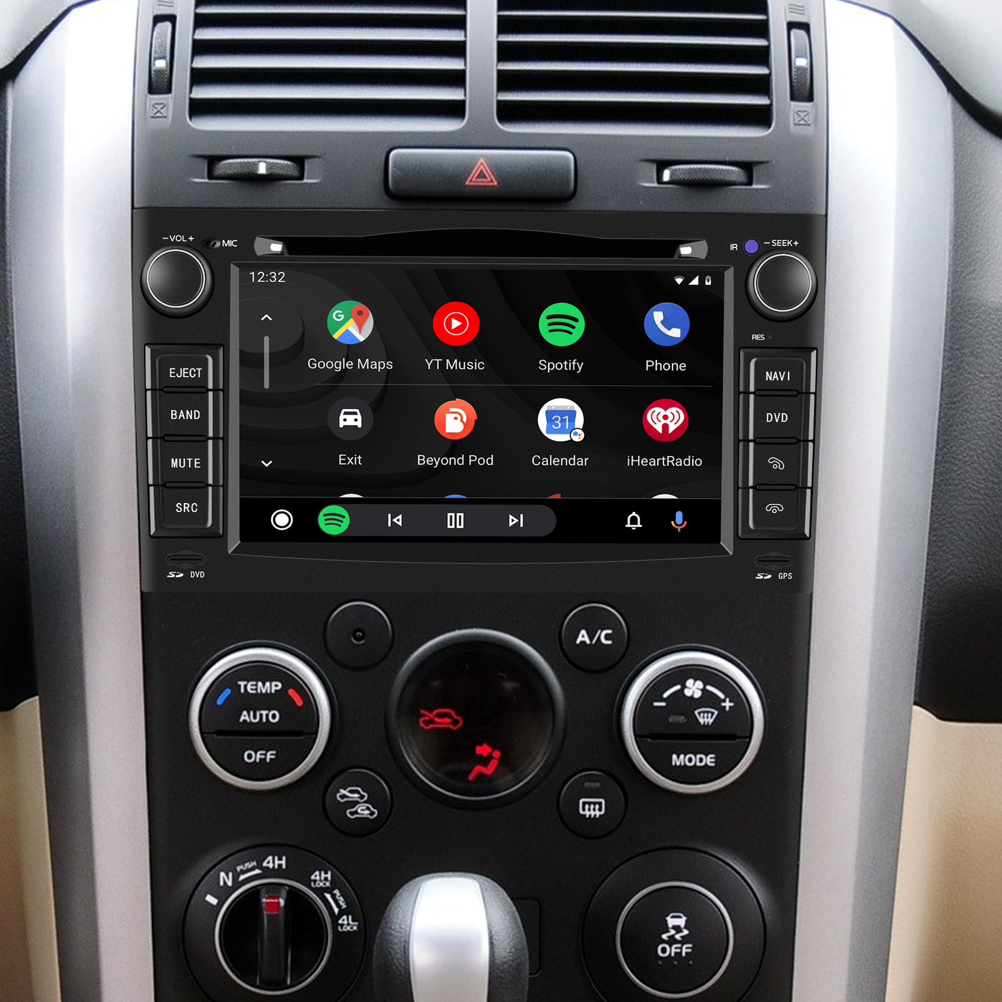 Suzuki Vitara Escudo Radio Replacement 7 inch Touch Screen Stereo Apple CarPlay Android Auto Netflix Spotify Android 13 DVD Navigation WiFi Backup Cameras WhatsApp Reddit