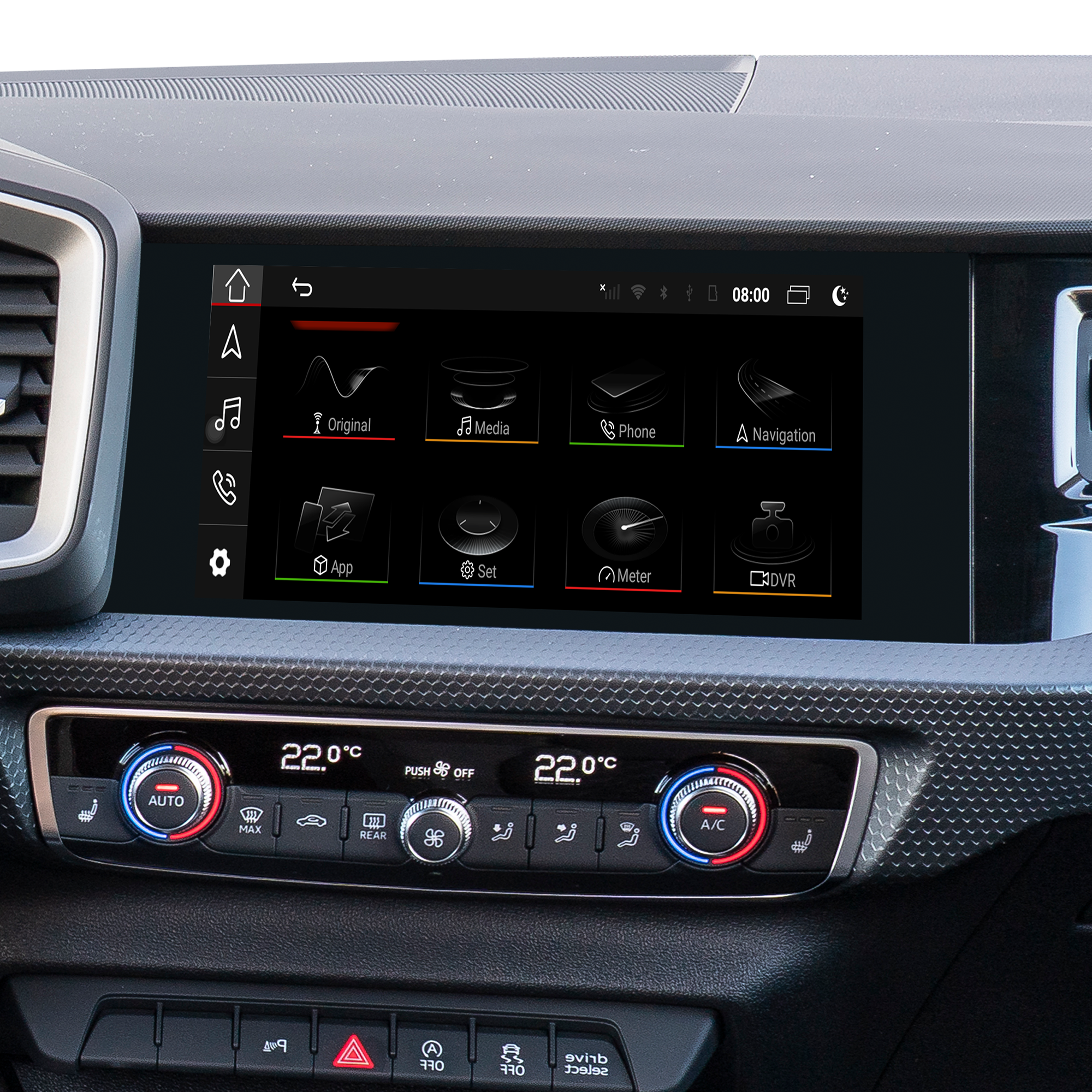 Apple CarPlay Android Auto Adapter for Audi A1 S1 Q3 SQ3 RSQ3 MIB2P MIB3 Wired To Wireless Mirror Link GPS Navigation Android 13 Apps Netflix Spotify Prime Video Reddit Twitch Waze Games Siri