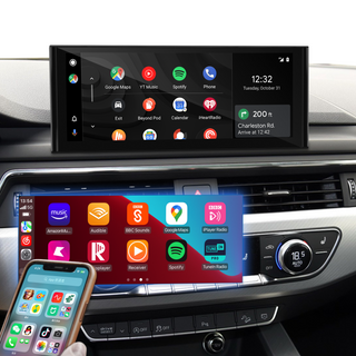 Audi A4 S4 RS4 B9 MIB2 Apple CarPlay Android Auto Mirror iPhone to 10.25 Touch Screen Upgrade Android 13 Apps Netflix Spotify Games TikTok Pluto TV Disney+, Paramotunt+ Navigation 