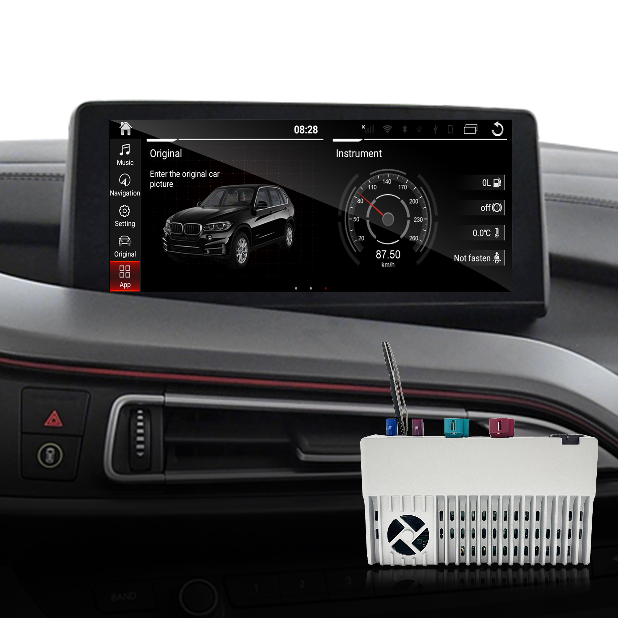 Hualingan CarPlay Adapter for BMW i8 (i12/i15) Upgrade 3 in 1 Wireless CarPlay & Android Auto & Android 13 Apps Games Netflix YouTube Spotify Google Maps Full Screen Mirror to 8.8/10.25 iDrive Screen