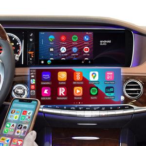 Hualingan CarPlay AI Adapter for Mercedes S-Class NTG5-5.2 W222 V222 X222 VV222 C217 A217 Wireless Apple CarPlay Android Auto Full Screen to 12.3 Touch Apps Netflix Spotify Prime Video Navigation 