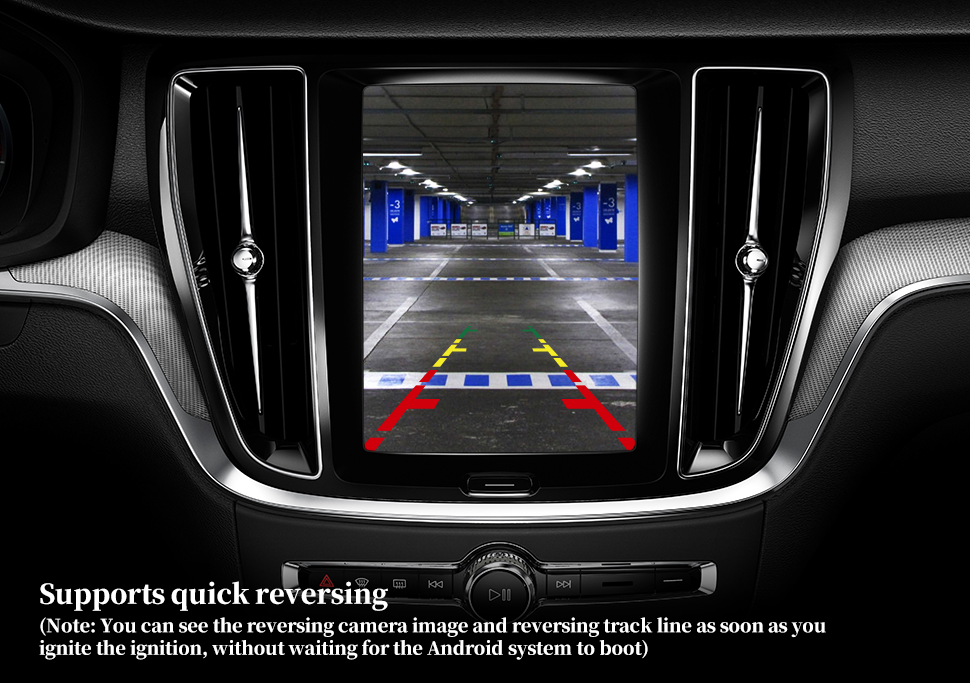 Hualingan HL-6011 Android Auto CarPlay Interface for Volvo Vehicle Backup Cameras,Front Facing Camera