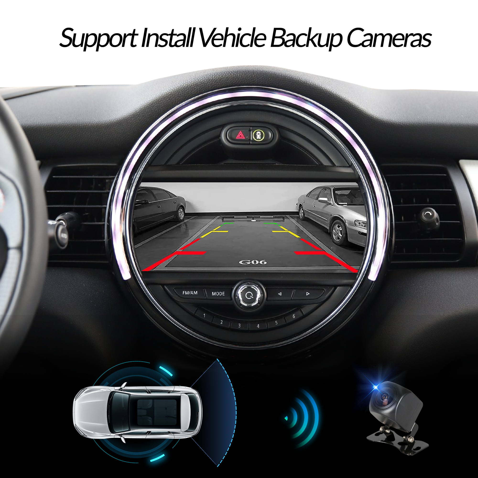 Mini Cooper CarPlay Adapter for Mini NBT EVO F54 8.8-inch Screen Wireless Apple CarPlay and Android Auto Full Screen Mirroring iPhone Apps Spotify Movies Pluto TV Google Maps Calls Via Bluetooth 