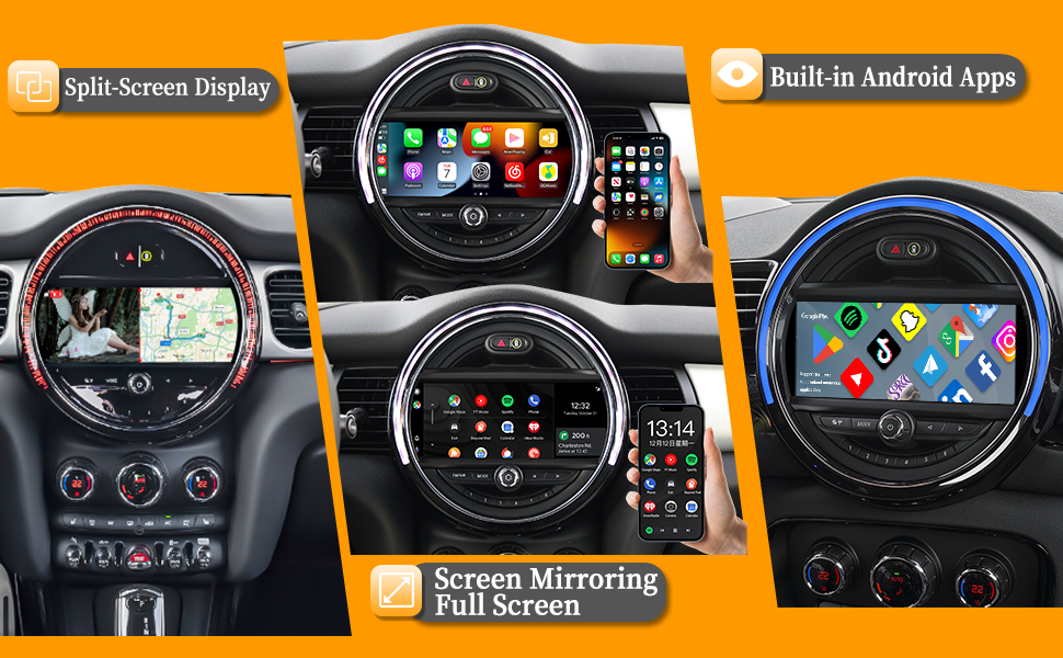 hualingan hla-8836-1 for 8.8 Mini Cooper NBT EVO F54 F55 F56 F57 F60 screen mirroring Full Screen carplay hualingan hla-8836-1 for 8.8 Mini Cooper NBT EVO F54 F55 F56 F57 F60 screen mirroring Full Screen carplay