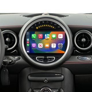 6.5 Mini Cooper CIC R57 Apple CarPlay Upgrade 8-inch Android Touch Screen Wireless Android Auto YouTube Navigation Vehicle Cameras Download Android Apps Games Music Movies Receive Calls Via Bluetooth
