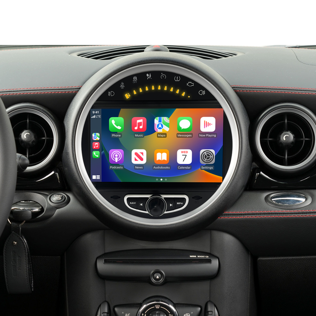 6.5 Mini Cooper CIC R57 Apple CarPlay Upgrade 8-inch Android Touch Screen Wireless Android Auto Support Install Vehicle Cameras Download Android Apps Games Music Movies TV Receive Calls Via Bluetooth