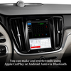 Hualingan CarPlay Wireless Adapter for Volvo S60 Android Auto Apple CarPlay Android System 3 in 1 iPhone Samsung Phone Apps Full Screen Mirroring to 9 inch Touch Screen Navigation Netflix Music TV