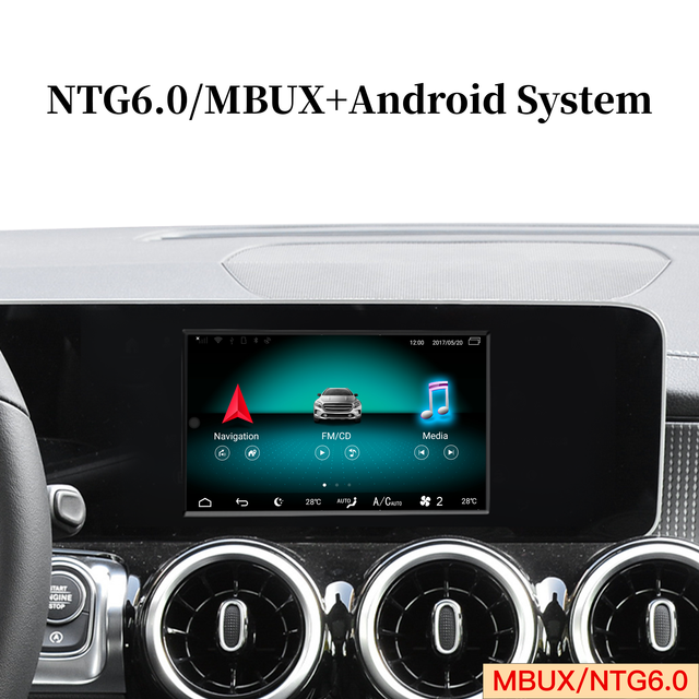 Android Box LVDS,for Mercedes Benz B Class W247 Factory with 7 inch MBUX Screen Cars,Full Screen Apple CarPlay and Android Auto,Android 13 128G 256G,Compatible Car Without or With CarPlay