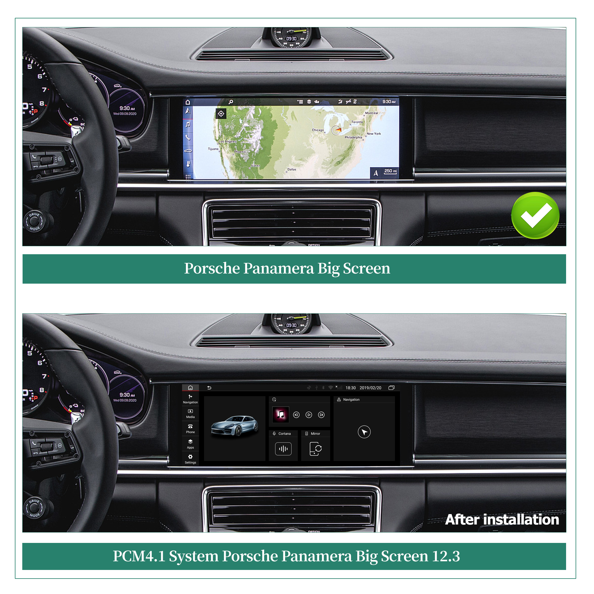 Wireless CarPlay Android Auto Adapter for Porsche Panamera 971 PCM 4.1 (2017-2021) | Stream YouTube,Netflix,Spotify on 12.3 Car Screen | Plug & Play iPhone Android Mirroring Upgrade,Google Maps