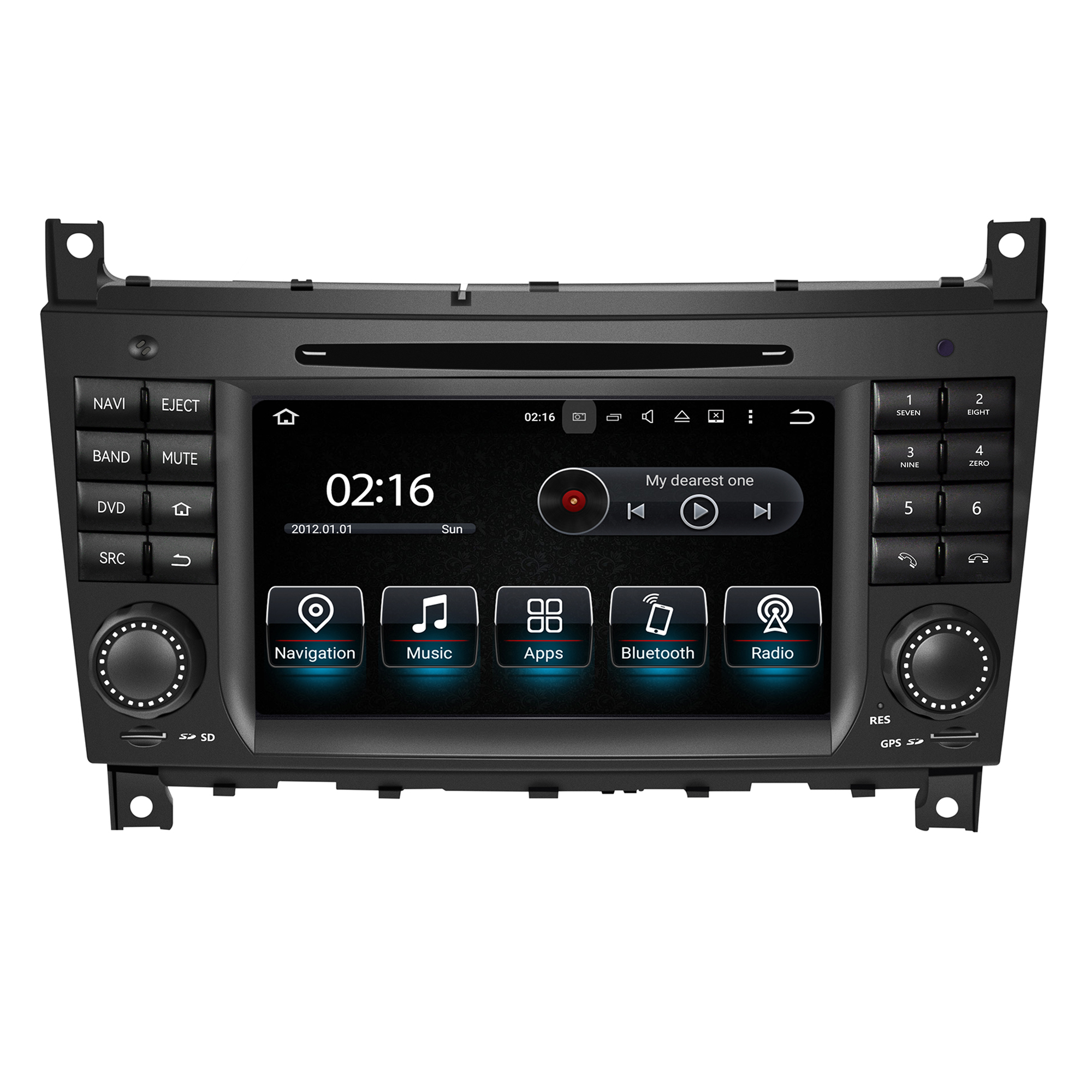 Mercedes W211 W219 C219 W463 W209 C20 Android Radio E-G-CLS-CLK Stereo Replacement 7in TouchScreen Apple CarPlay Andriod Auto DVD WiFi Autoradio 2000 2001 2002 2003 2004 2005 2006 2007 2008 2009 2010