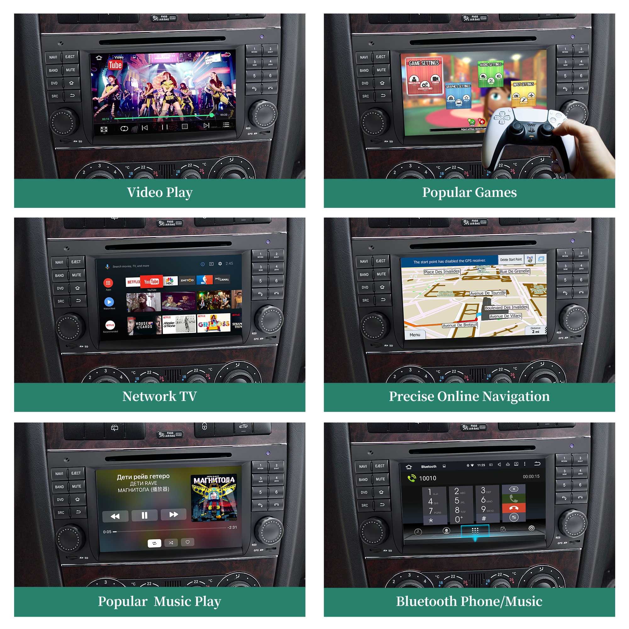 HL-8731 W463 W203 Android Radio for Mercedes C-G-Class 2 din Radio