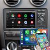 Audi A3 S8 8P Radio Upgrade Kit 7 inch Touch Screen Wireless Apple CarPlay Android Auto Mirror Link Android 13 Double Din Steroe GPS Navigation DVD Supports install Backup Cameras Netflix Spotify