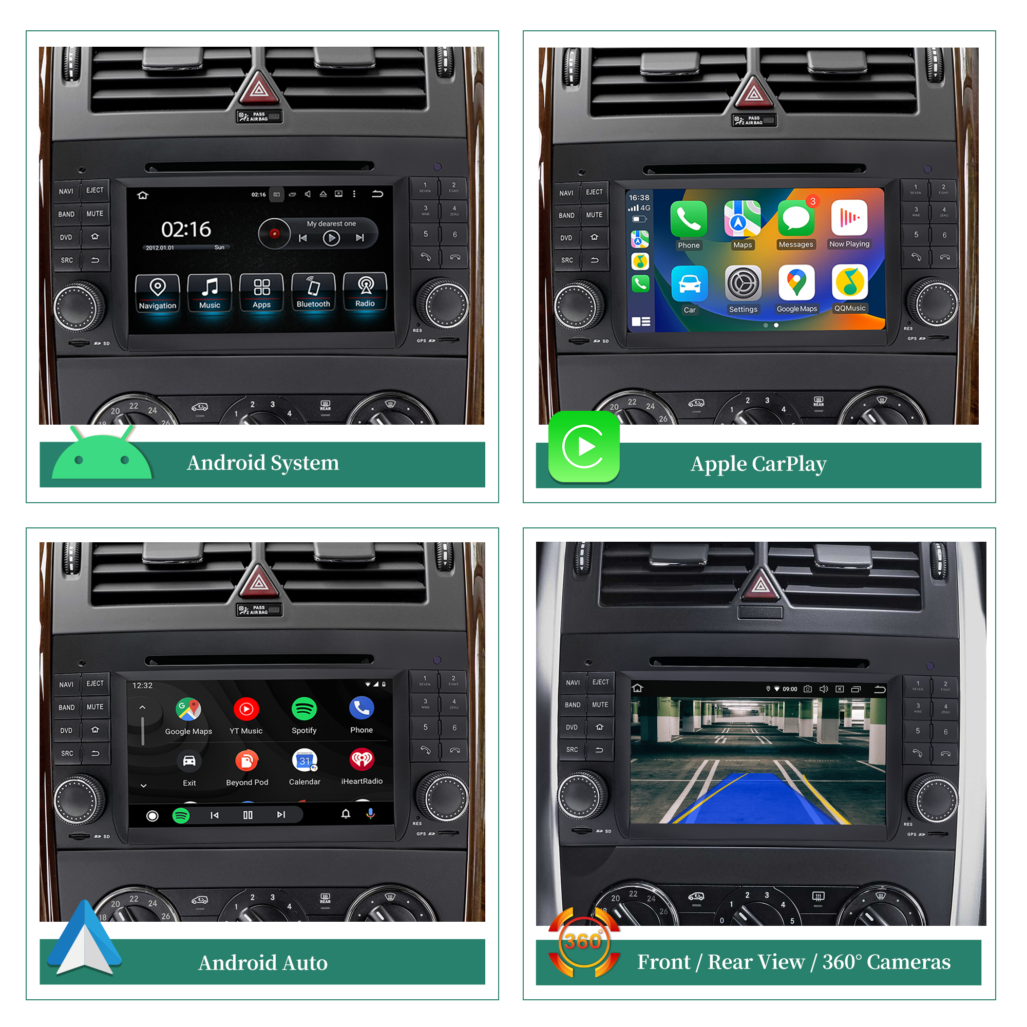 Hualingan HL-8822 Autoradio for Mercedes W169 W245 W639 W906 VW Crafter 2 Din Radio Stereo Upgrade Carplay