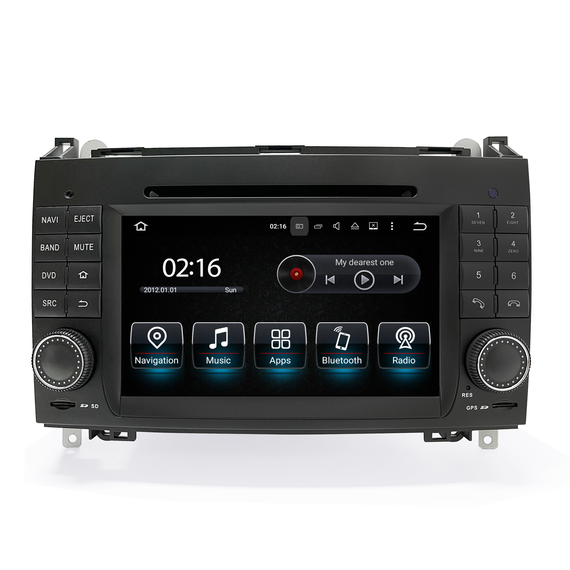 Hualinan Autoradio for Mercedes Sprinter W169 W245 W639 Viano/Vito VW Crafter Stereo Radio Head Unit Upgrade 7