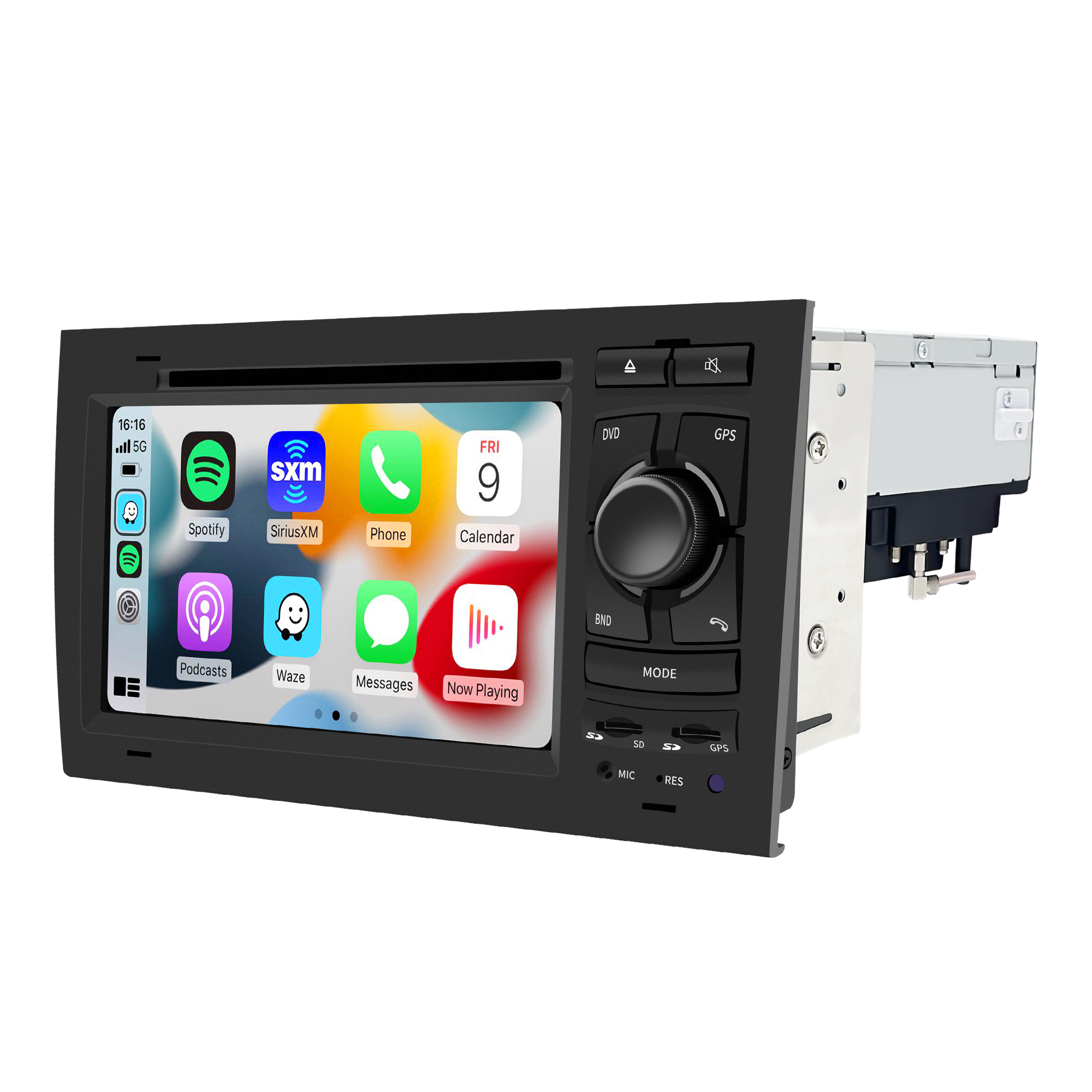Audi A4 B5 B6 B7 Radio Dash Kit 7 inch Touch Screen Double Din Android 13 Car Steroe Wireless Apple CarPlay Android Auto Mirror Link GPS Navigation DVD Supports install Backup Cameras Netflix Spotify 