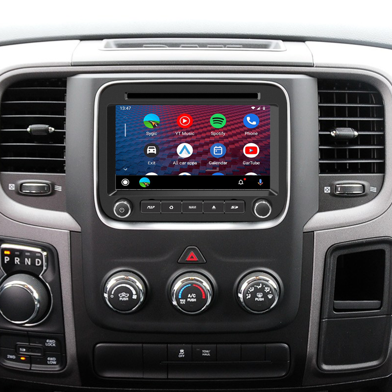Ram 1500 Radio Dodge Stereo Replacement Upgrade 7 Inch Screen Touch Aftermarket Head Unit for 2013,2014,2015,2016,2017,2018 Wired And Wireless CarPlay Android Auto Wifi Reverse Cameras RDS DVD