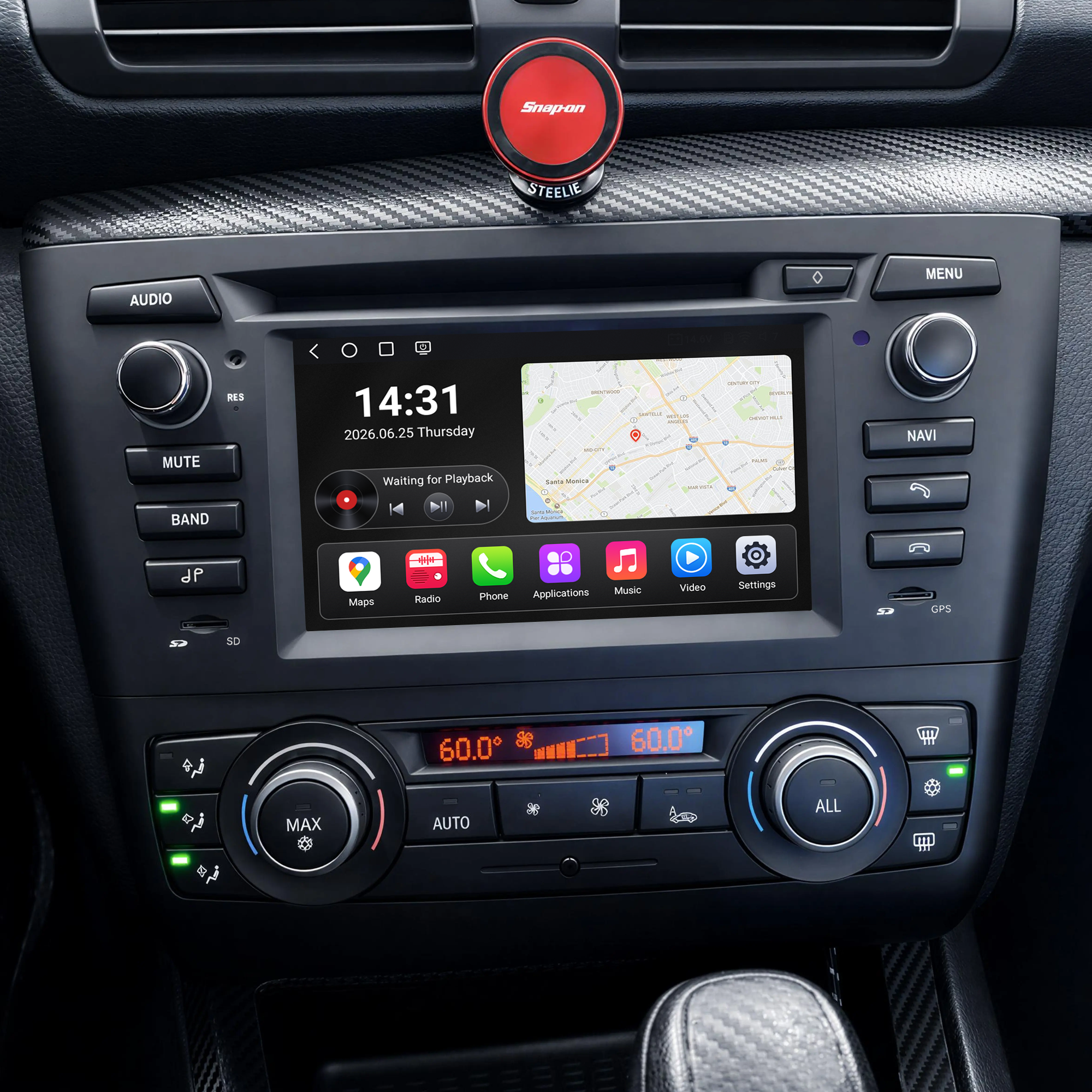 BMW 1 Series E81 E82 E87 E88 6.2" Android Screen Radio Upgrade with Wireless Apple CarPlay And Android Auto (Automat) 