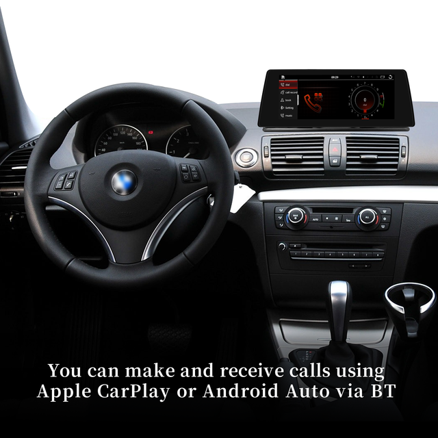 BMW CarPlay Upgrade 12.3" Touch Screen for 1 Series E81 E82 E87 E88 F20 F21 CIC Wireless Apple CarPlay & Android Auto 