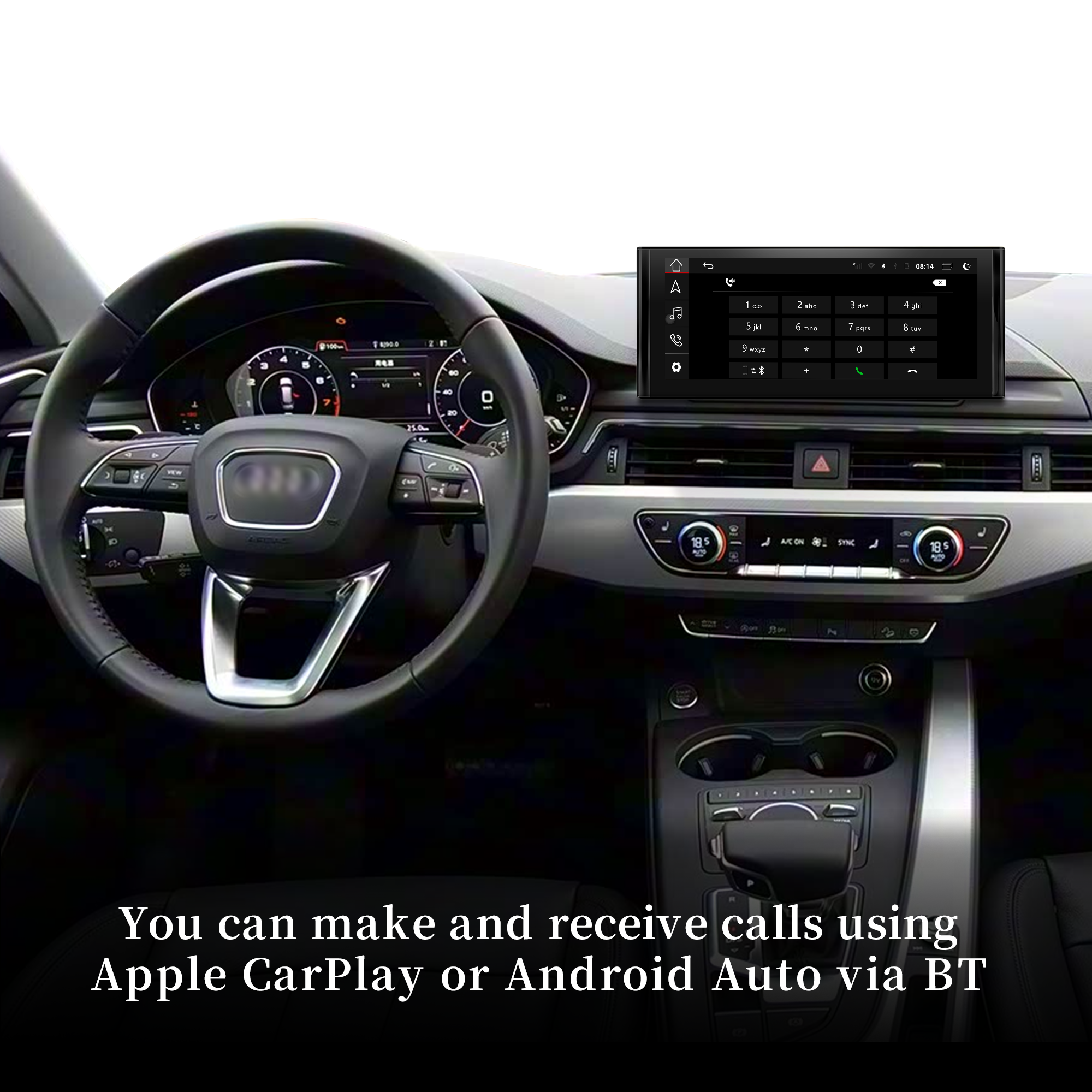 CarPlay Audi A3 S3 RS3 8V 2012–2020 | 10.25" Android Touchscreen to Replace OEM Screen with Wireless Apple CarPlay & Android Auto