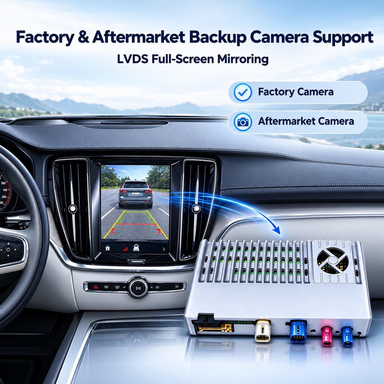 Wireless Apple CarPlay Adapter for Volvo XC60 S60 V60 | 9" OEM Sensus Screen Retrofit | Full-Screen Wired & Wireless Apple CarPlay & Android Auto