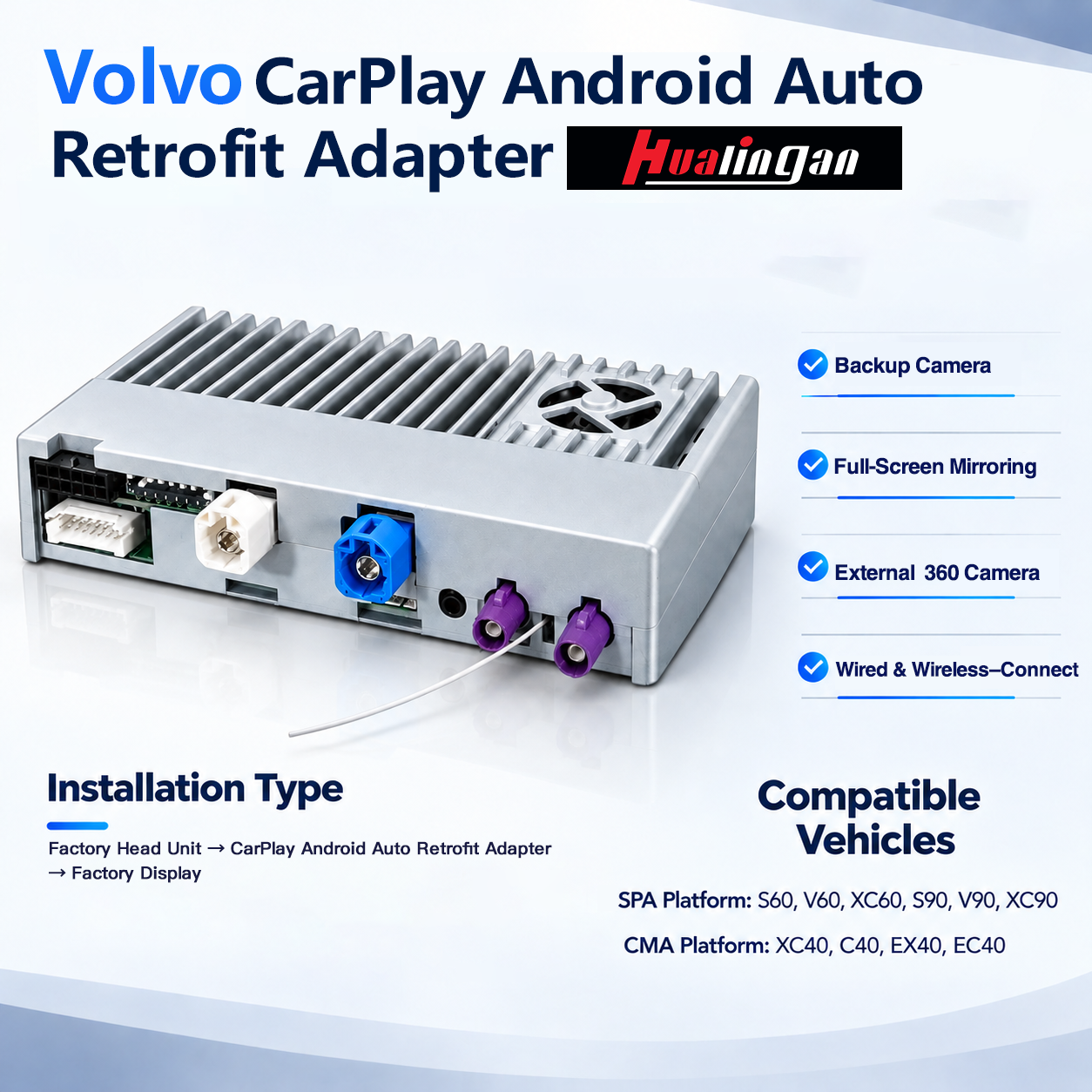 HL-6011 Hualingan Volvo CarPlay Android Auto HL-6011 Hualingan Volvo CarPlay Android Auto