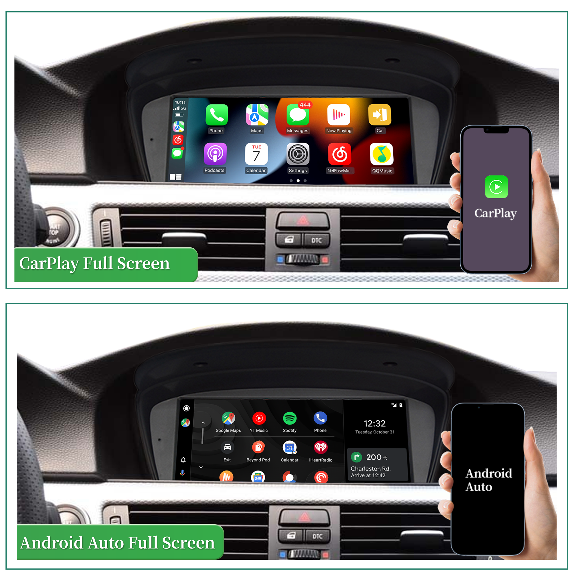 Hualingan hla-8806&nbsp;BMW 5 Series E60,3 Series E90, 6 Series E63&nbsp;Full Screen Mirroring.png