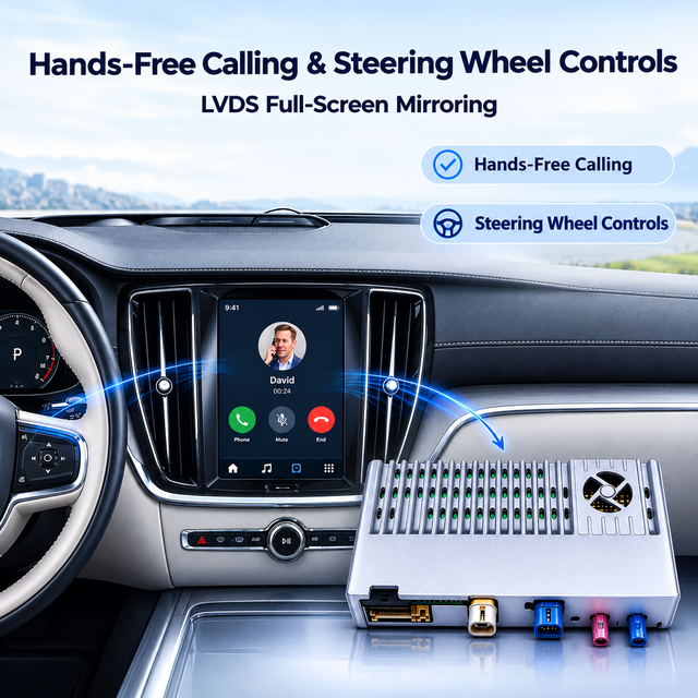 HL-6011 CarPlay Android Auto Camera Interface For Volvo V60 9 inch TouchScreen (2019-Now) 