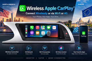 CarPlay Audi A4 S4 RS4 B8 | 10.25" Android Screen Upgrade for 6.5" Concert Symphony, Wireless Apple CarPlay & Android Auto