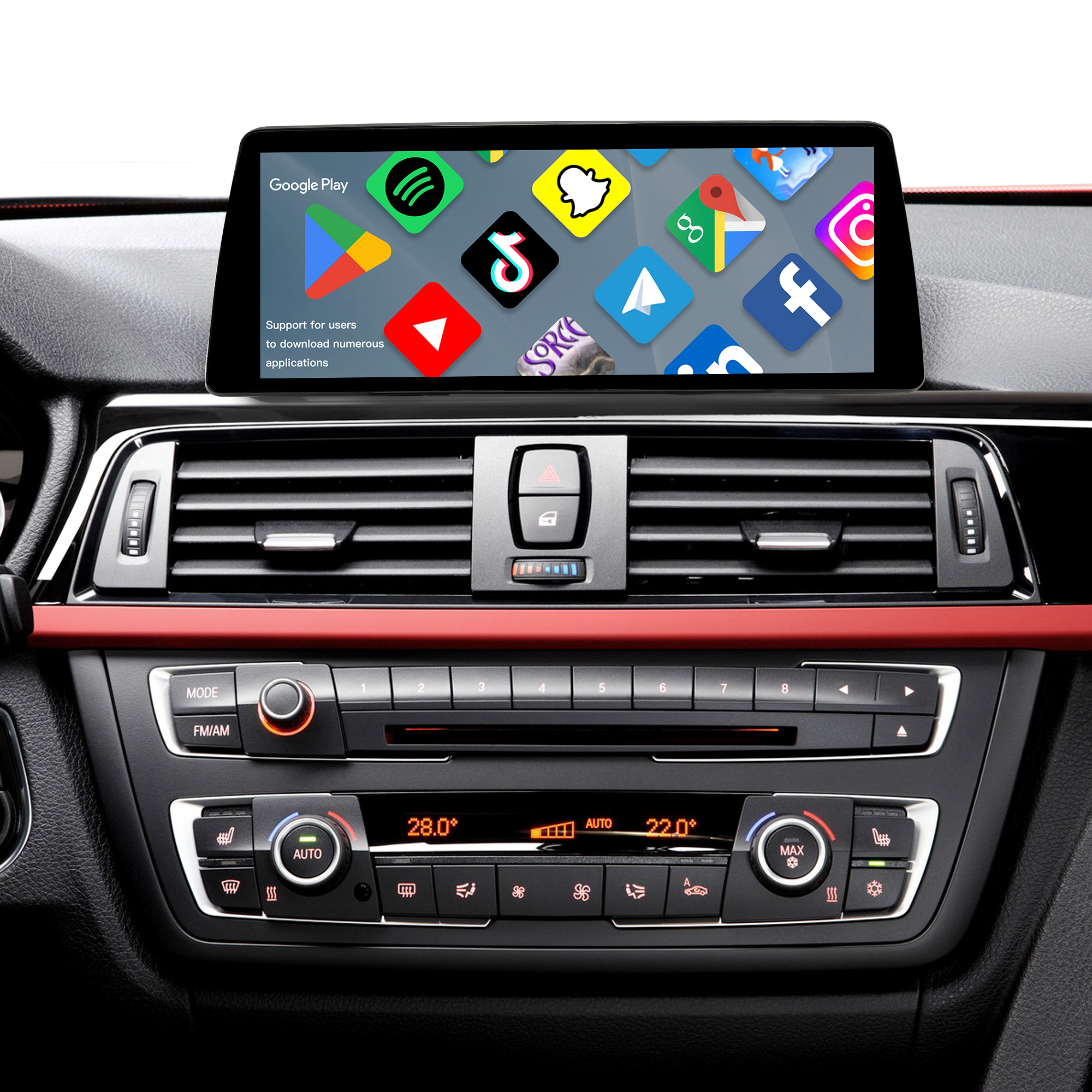12.3" BMW 3 Series F30/F31/F32/F33/F34/F35/F36 Wireless CarPlay Android Auto NBT Screen Upgrade