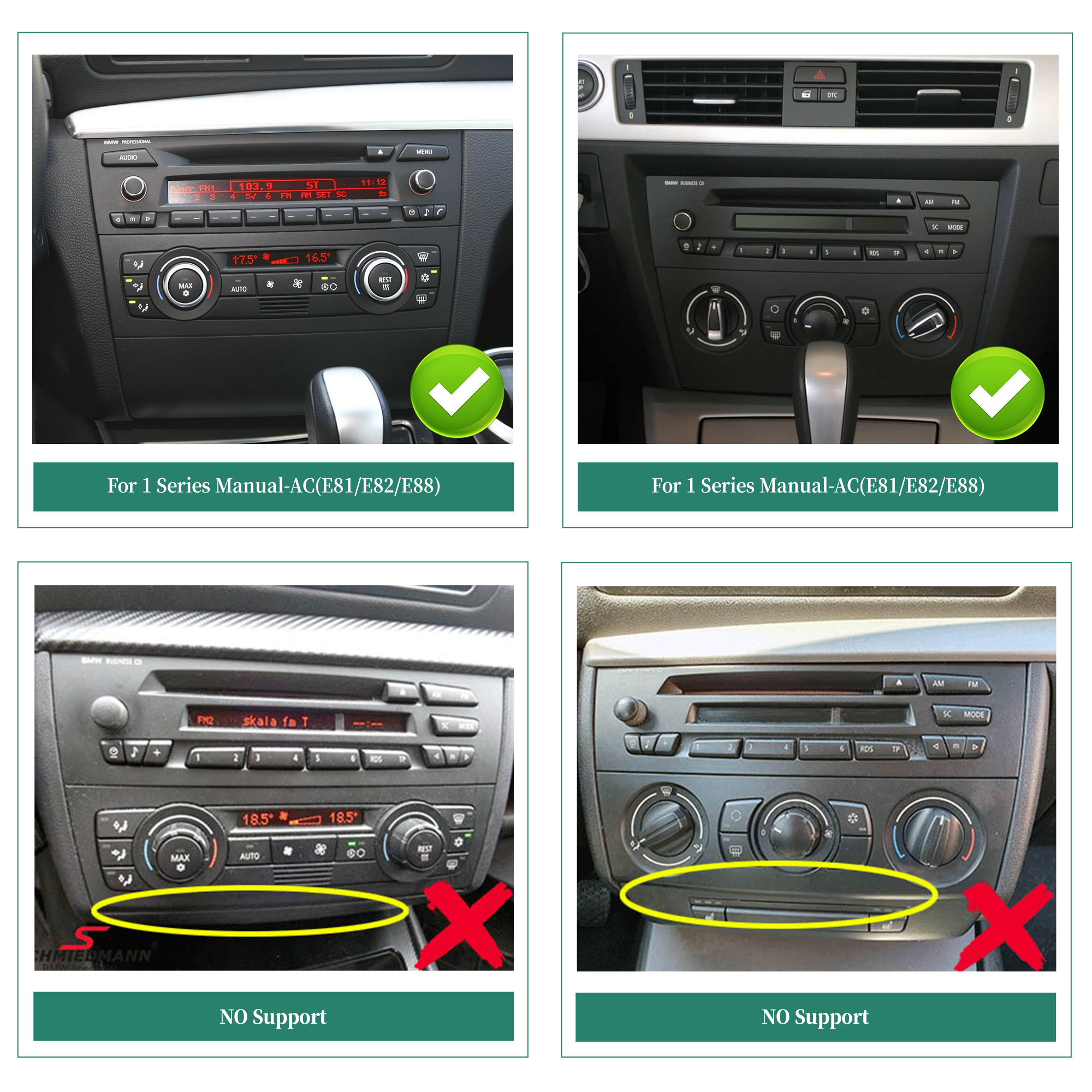 Hualingan HL-8821 Manual BMW 1 Series E81 E82 E87 E88&nbsp;Compatible
