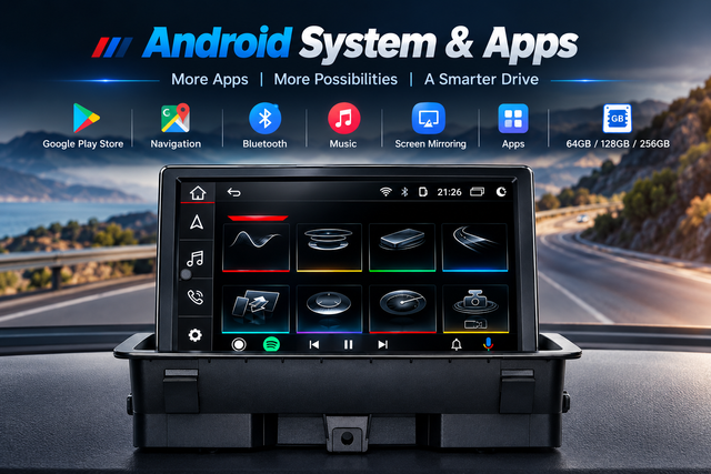 Apple CarPlay Audi A1 Autoradio 2010-2018 | 7" Android Touch Screen to Replace OEM Screen Wireless Android Auto