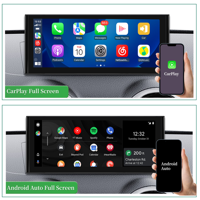 CarPlay Audi A3 S3 RS3 8V 2012–2020 | 10.25" Android Touchscreen to Replace OEM Screen with Wireless Apple CarPlay & Android Auto