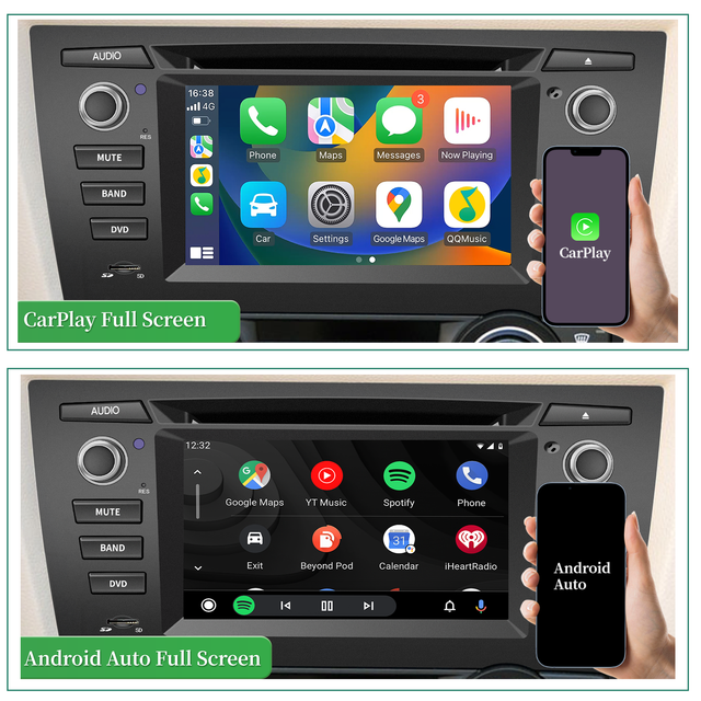 Android Radio BMW E90 E91 E92 E93 Apple CarPlay | 6.2" Touch Screen , Android Auto & DVD