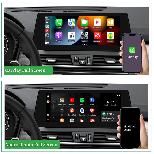 BMW F45 F46 Android Screen Upgrade | NBT EVO Wireless CarPlay & Android Auto OEM 8.8" to 10.25" TouchScreen