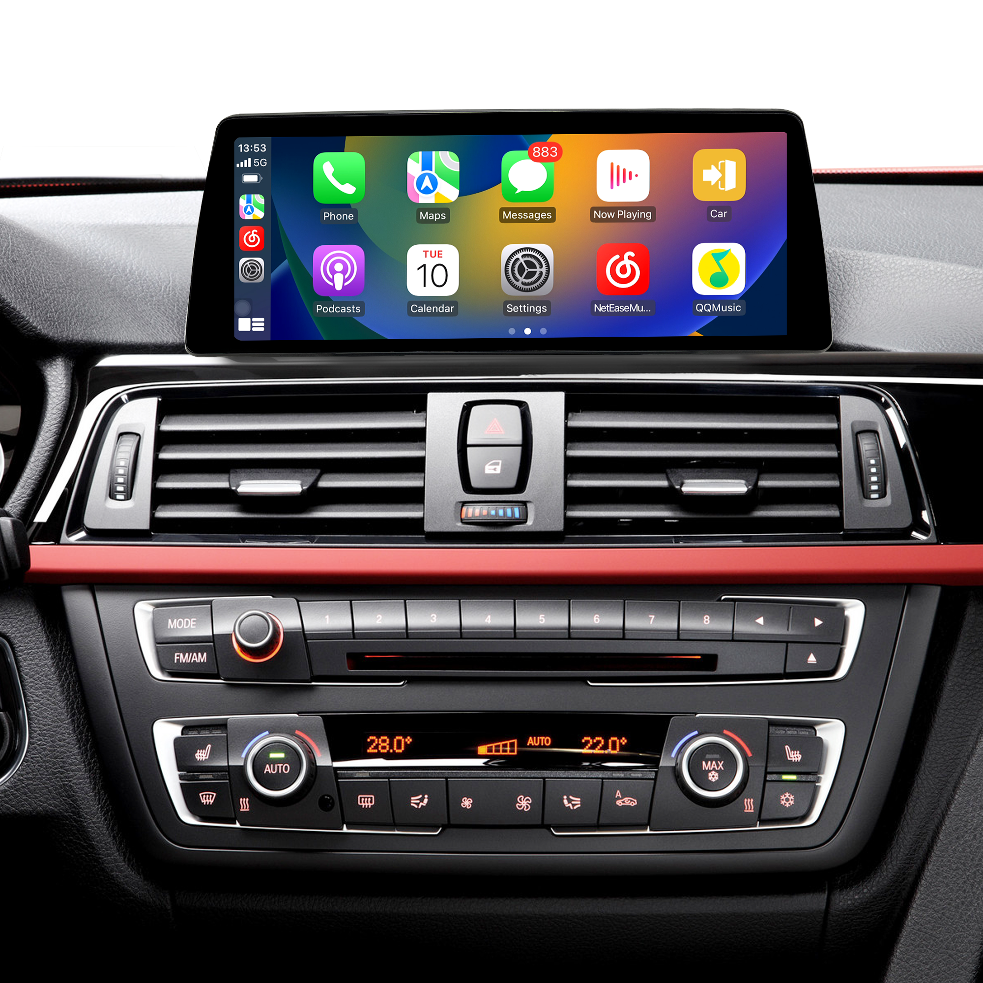 apple carplay hualingan hla-8830 HLA-1230 BMW F30 F31 F34 F35 F32 F33 F36