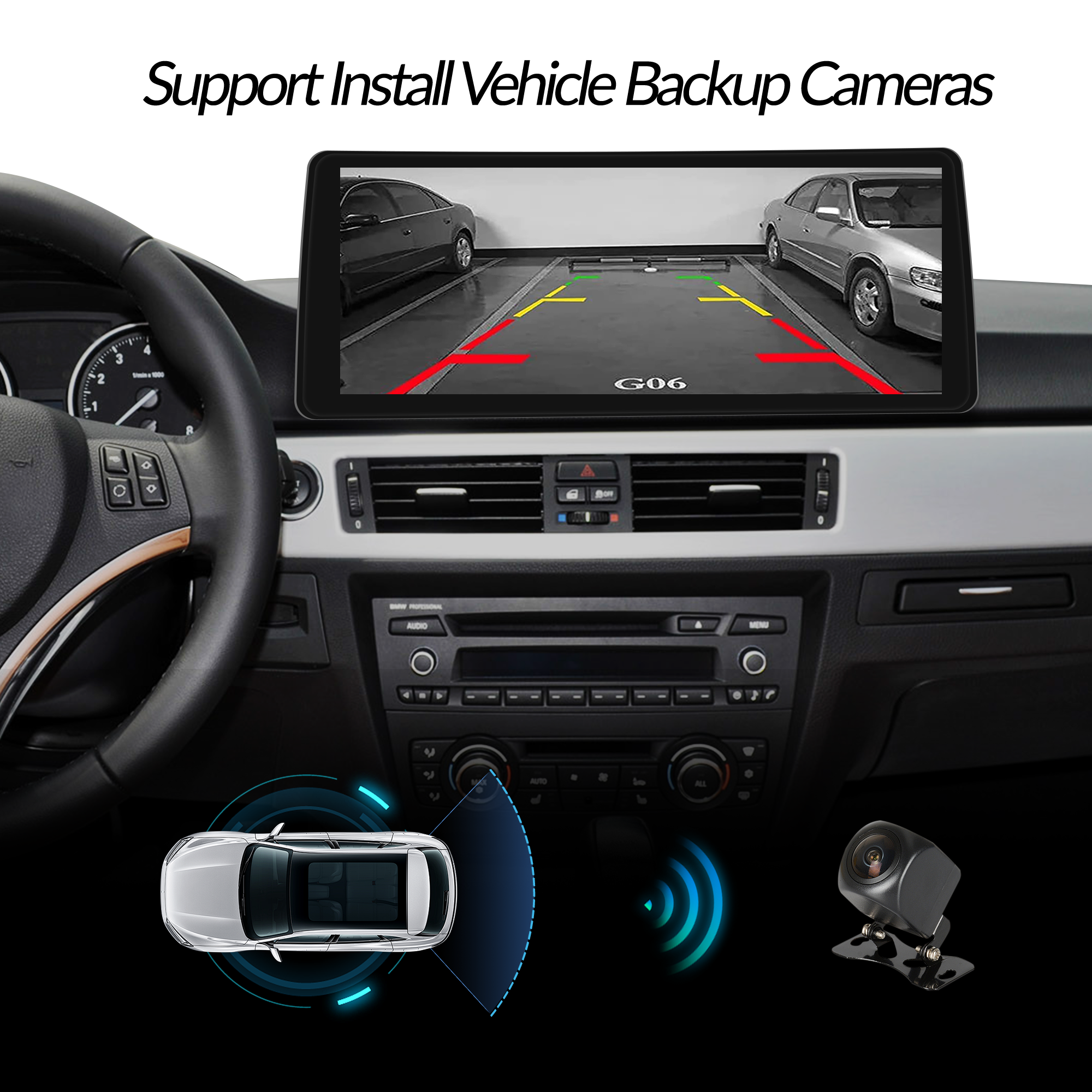 Android Auto E90 E91 E92 E93 Autoradio | 12.3" Touch Screen to Replace OEM Screen with Wireless Apple CarPlay