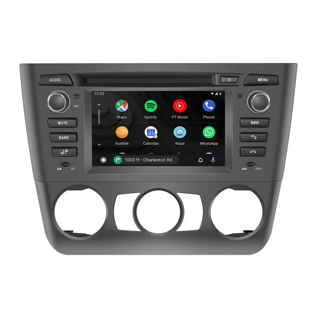 BMW 1 Series Replacement Radio Upgrade for E81 E82 E87 E88 (2004-2011) with 6.2-Inch Android Screen, Wireless Apple CarPlay & Android Auto (Manual) 