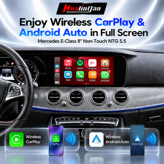 Mercedes W213 Apple CarPlay Adapter for S213 C238 A238 NTG 5.5, 8" Non-Screen upgrade Touch,Wireless Android Auto,Full-Screen Mirror,Google Play Apps,DAB+ & 360° & Front & Backup Camera Support 