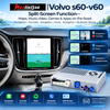 Hualingan Android Retrofit Adapter for Volvo XC60 S60 V60 Wireless CarPlay Android Auto Full-Screen Mirroring, Google Play Store, HDMI Output, DAB+, 360° & Backup Camera Support 