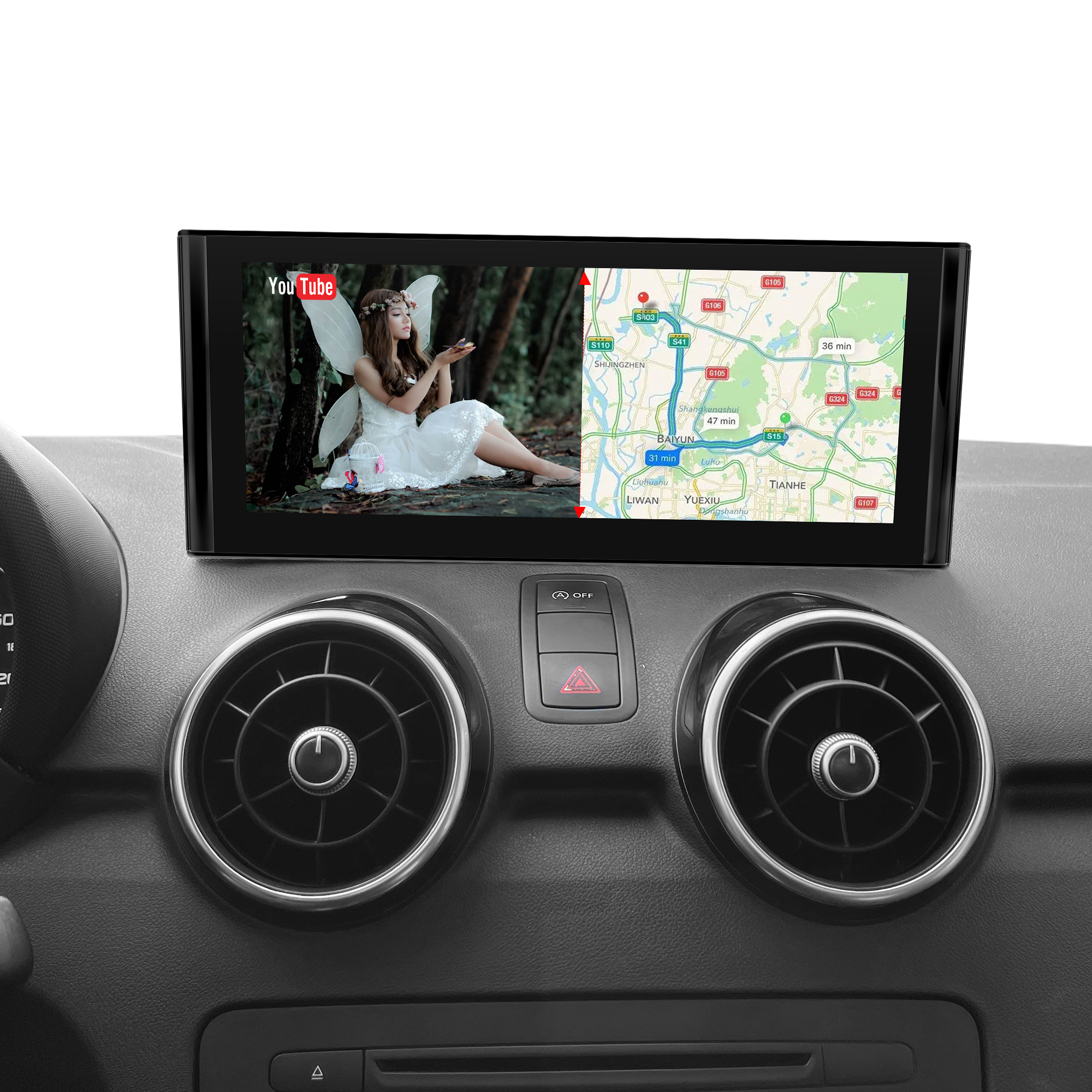 Radio Audi A1 2010-2018 Apple CarPlay | 10.25" Touch Screen to Replace OEM 6.5"Screen With Wireless Android Auto