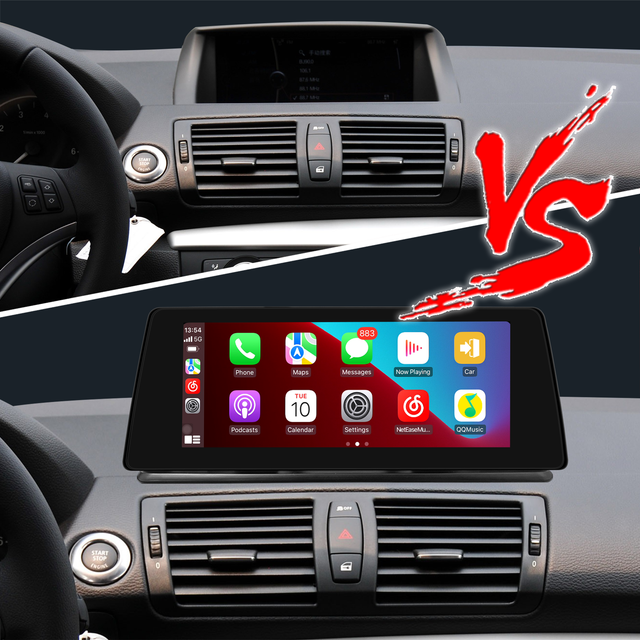 BMW 1 Series 6.5 to 10.25" Screen Upgrade for E81 E82 E87 E88 | Wireless Apple CarPlay Android Auto