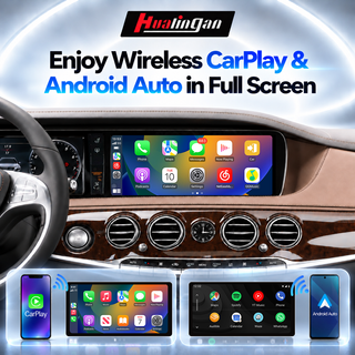 Hualingan Android Retrofit Adapter for Mercedes W222 X222 C217 A217 NTG 5.0 / 5.1/ 5.2 10.25" Non-Screen Upgrade Touch,Wireless Apple CarPlay & Android Auto,Full Mirroring,Google Play, Backup Camera 