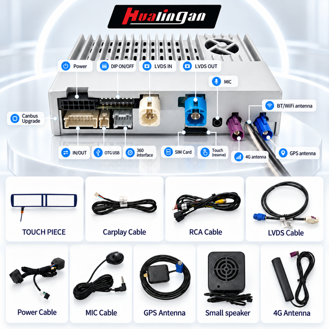 Hualingan Android Retrofit Adapter for Mercedes W222 X222 C217 A217 NTG 5.0 / 5.1/ 5.2 10.25" Non-Screen Upgrade Touch,Wireless Apple CarPlay & Android Auto,Full Mirroring,Google Play, Backup Camera 